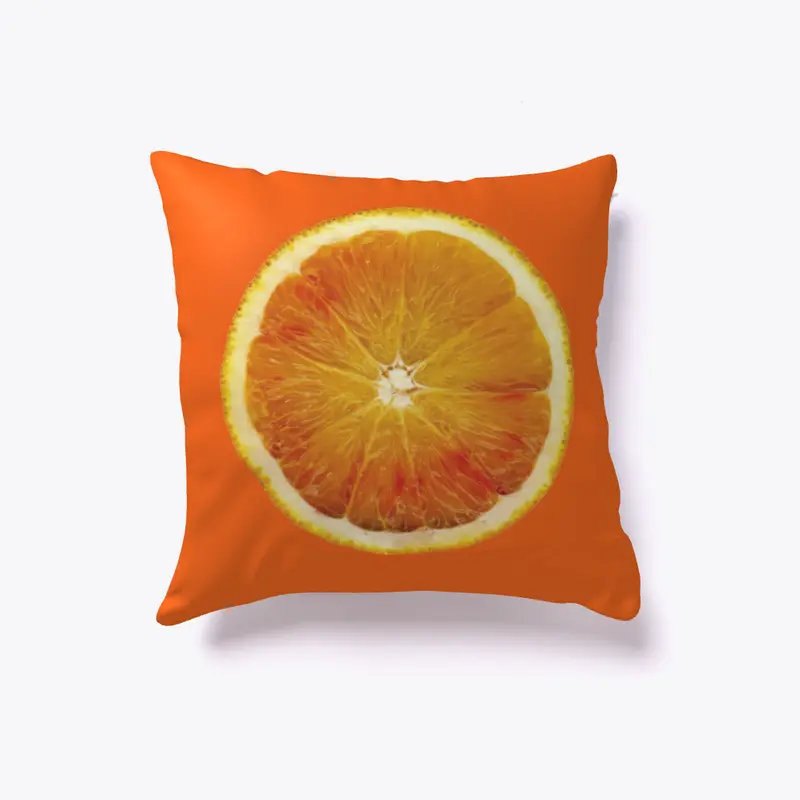 The Orange Album Throw Pillow