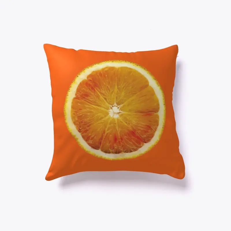 The Orange Album Throw Pillow